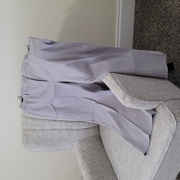 JJill Sz12P Linen-stretch Straight-leg Crops Grey Multi - Picture 7 of 9